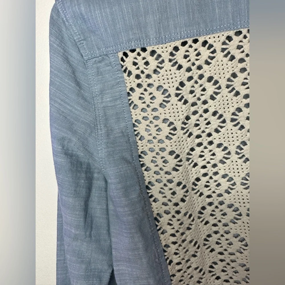 American Rag Jean Jacket Lace Back - Picture 3 of 4